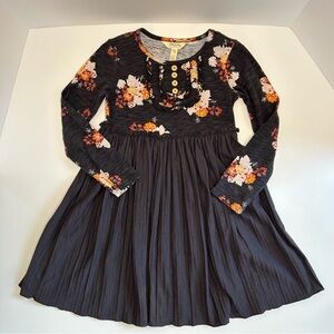 Matilda Jane Black Floral Long Sleeve Dress. Creature Comforts by Joanna Gaines